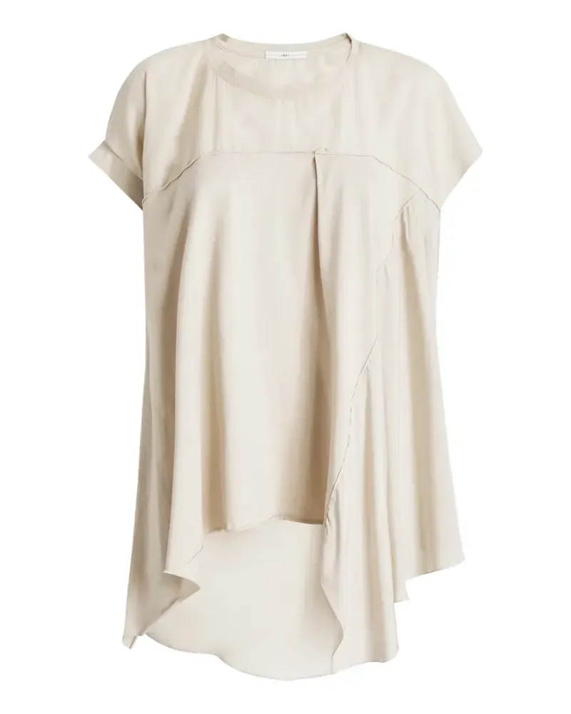 HIGH Nauti layered panel T-shirt - Nude Nude