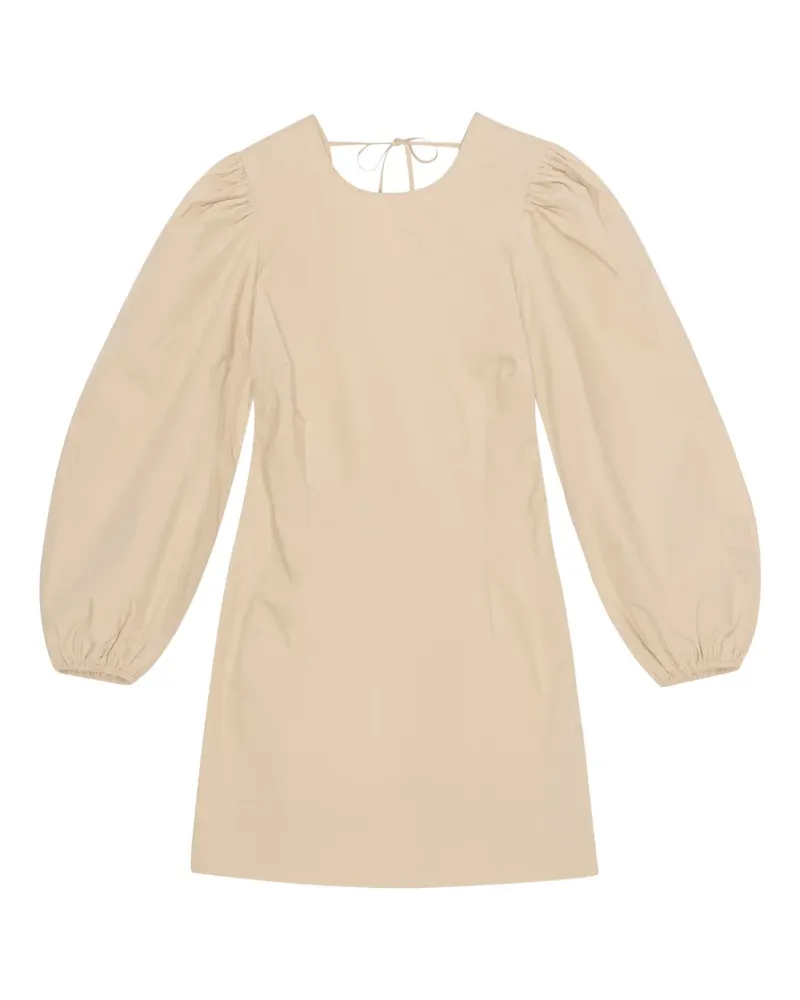 Ganni Minikleid mit Puffärmeln - Nude Nude