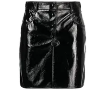 Geknöpfter Minirock - Schwarz