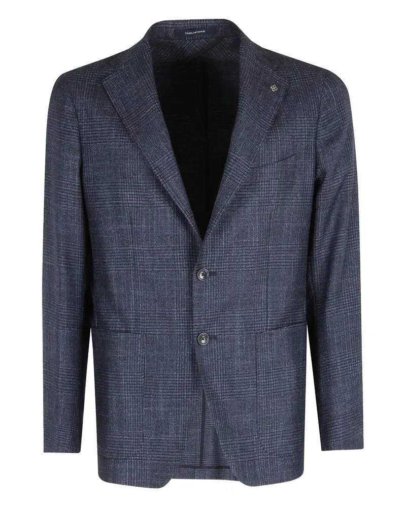 Tagliatore Karierte Jacke - Blau Blau