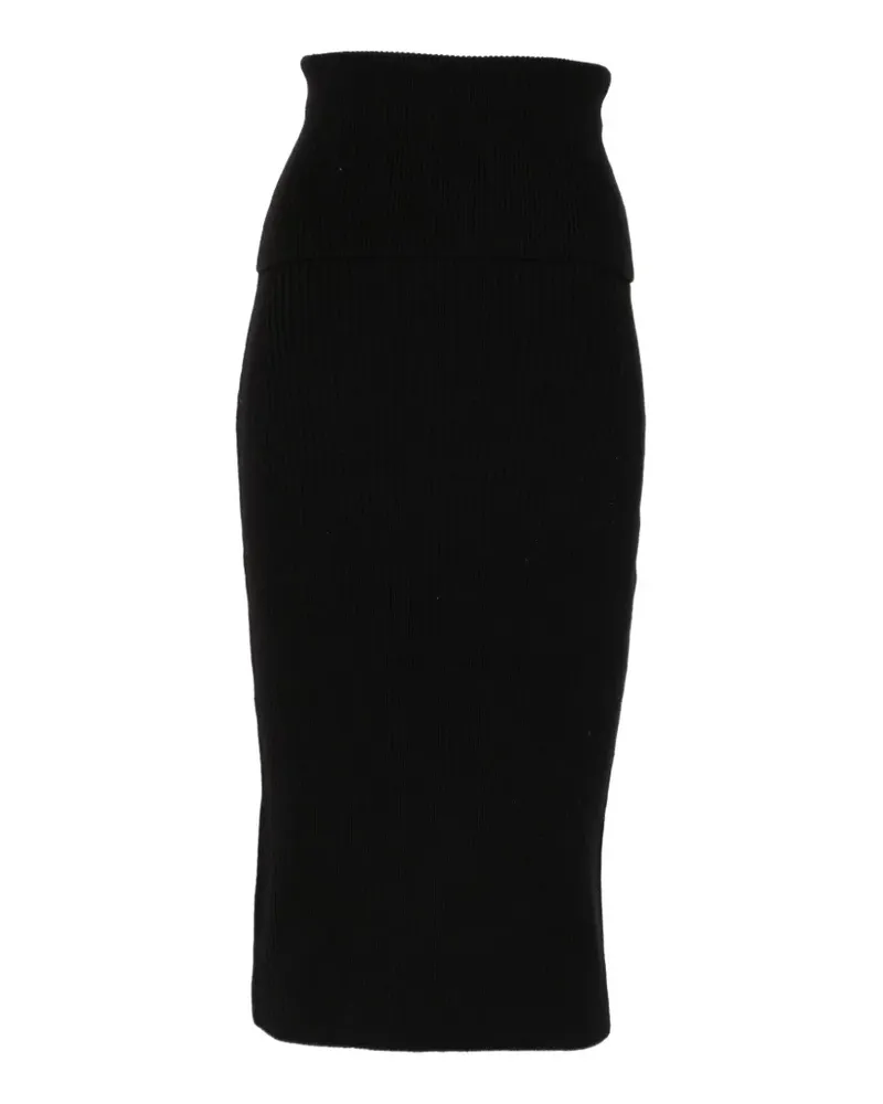IRO Christy ribbed-knit midi skirt - Schwarz Schwarz