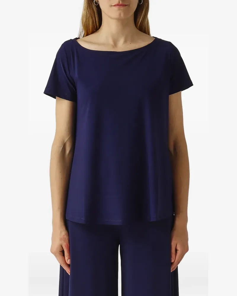 Maliparmi T-Shirt mit U-Boot-Ausschnitt - Blau Blau