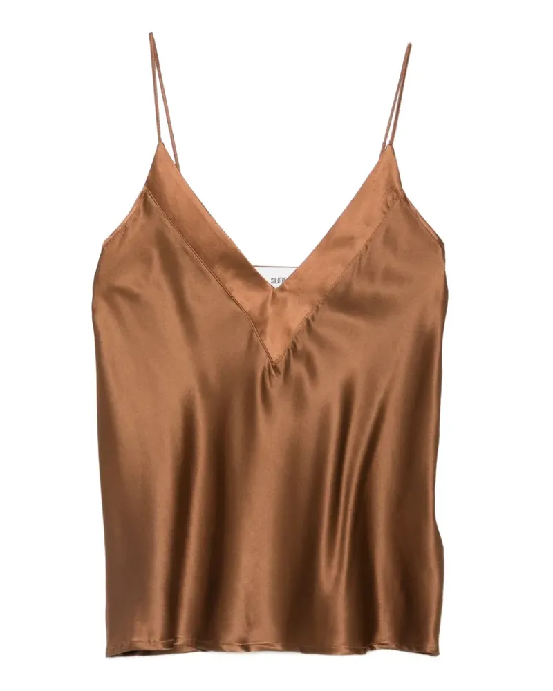 SOLOTRE V-neck top - Braun Braun