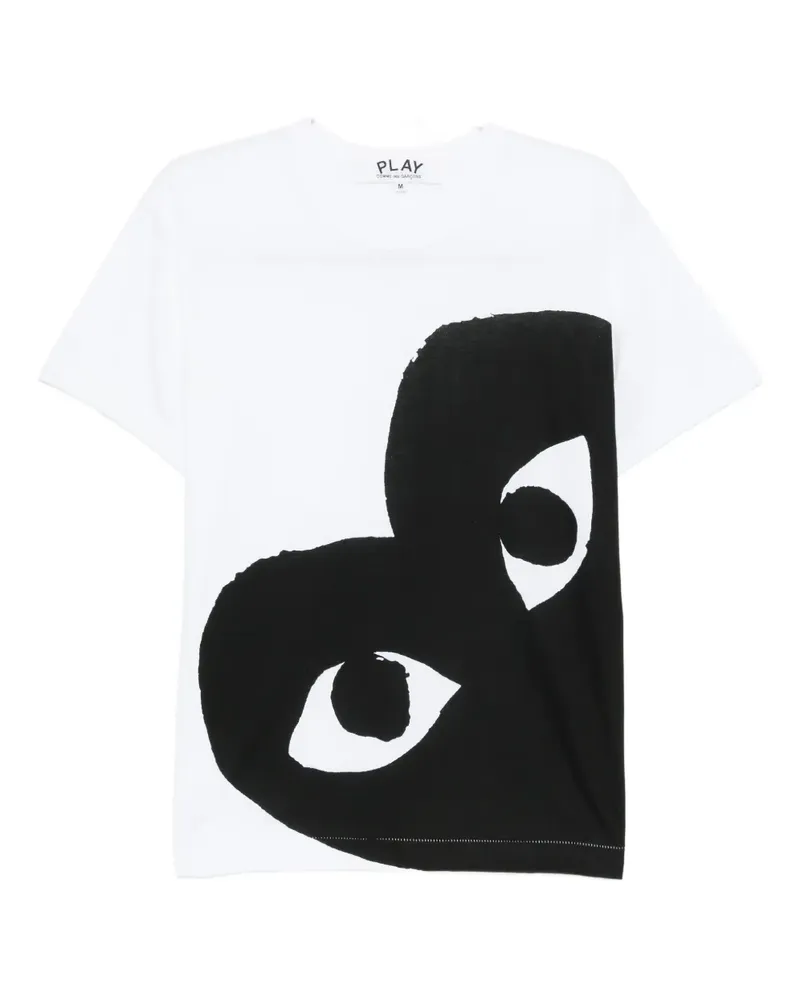 Comme des Garçons T-Shirt mit Herz - Weiß Weiß