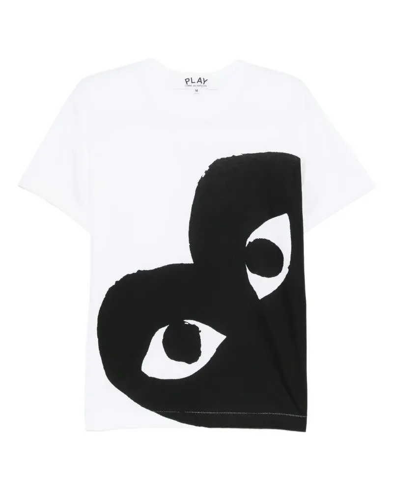 Comme des Garçons T-Shirt mit Herz - Weiß Weiß
