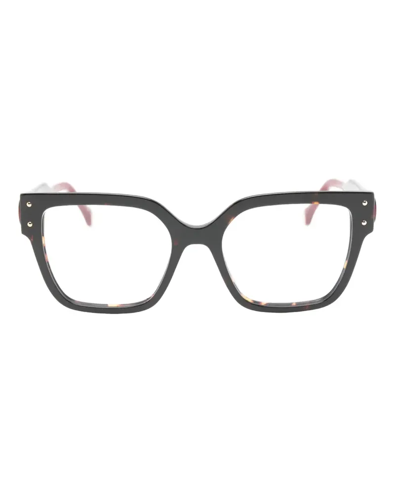 Carolina Herrera New York Eckige Brille in Schildpattoptik - Rot Rot