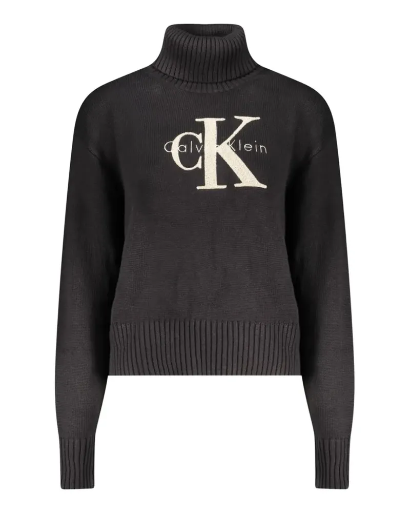 Calvin Klein logo-print roll-neck sweater - Grau Grau