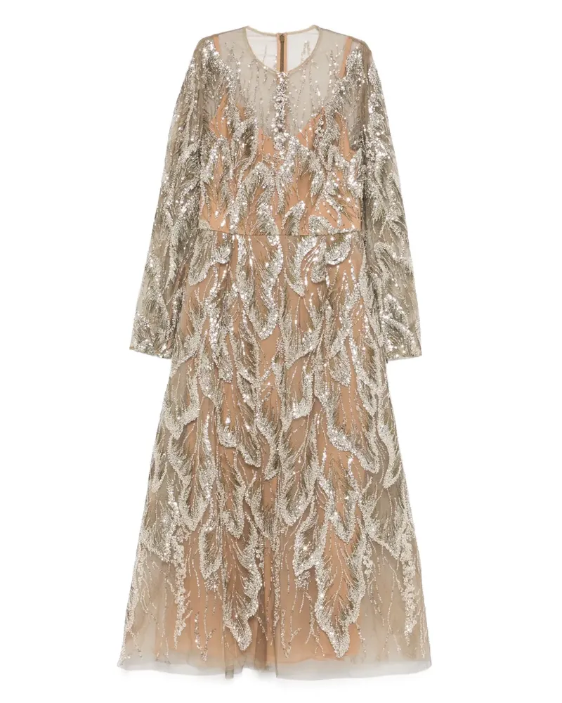 Elie Saab Besticktes Tüllkleid - Grün Grün