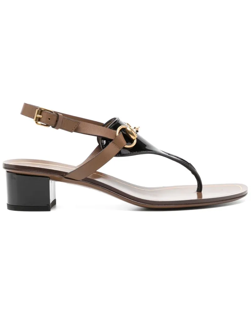 Gucci Horsebit Sandalen 35mm - Schwarz Schwarz