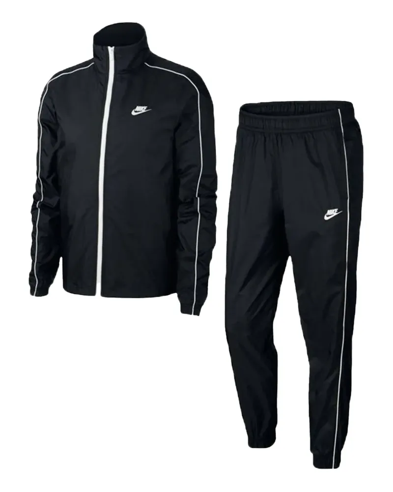 Nike NSW Basic Full "Black/White" Jogginganzug - Schwarz Schwarz