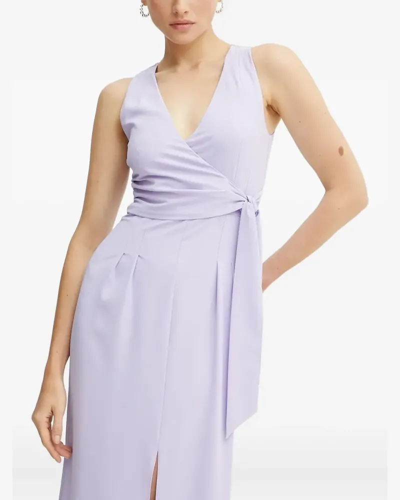 Patrizia Pepe Midikleid im Wickelstil - Violett Violett