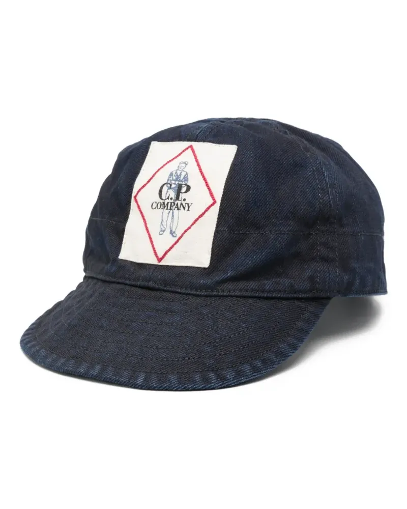 C.P. Company Baseballkappe mit Logo-Patch - Blau Blau