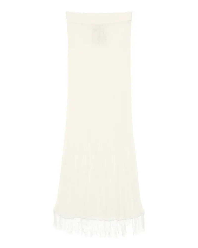 Uma Wang frayed midi skirt - Nude Nude