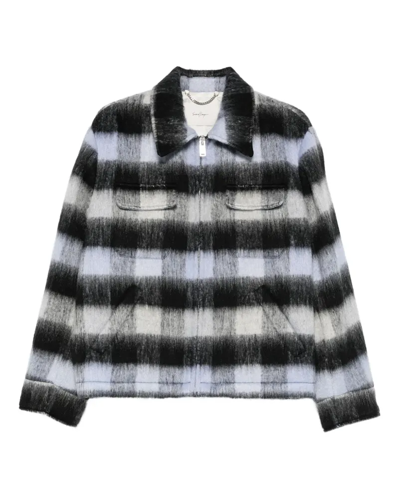 Second/Layer Karierte Jacke - Schwarz Schwarz