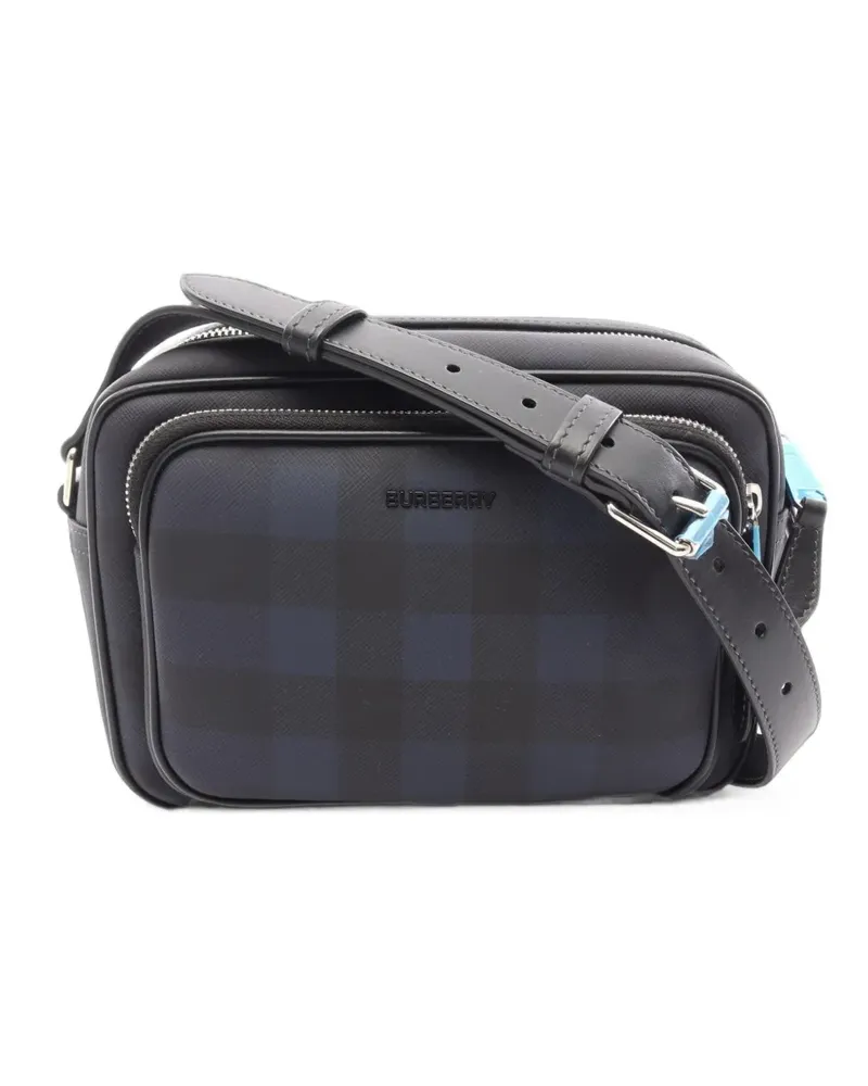 Burberry 2010s Paddy check shoulder bag - Blau Blau