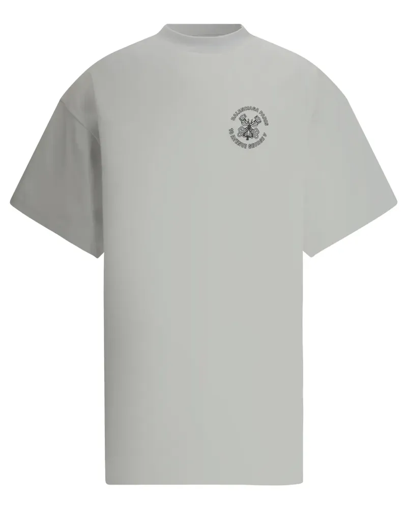 Balenciaga T-Shirt mit Logo-Print - Grau Grau