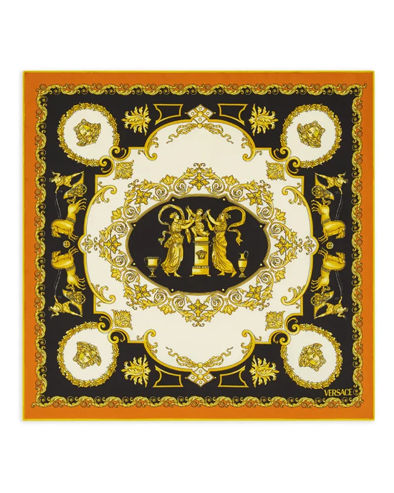 Versace Medusa Schal - Schwarz Schwarz