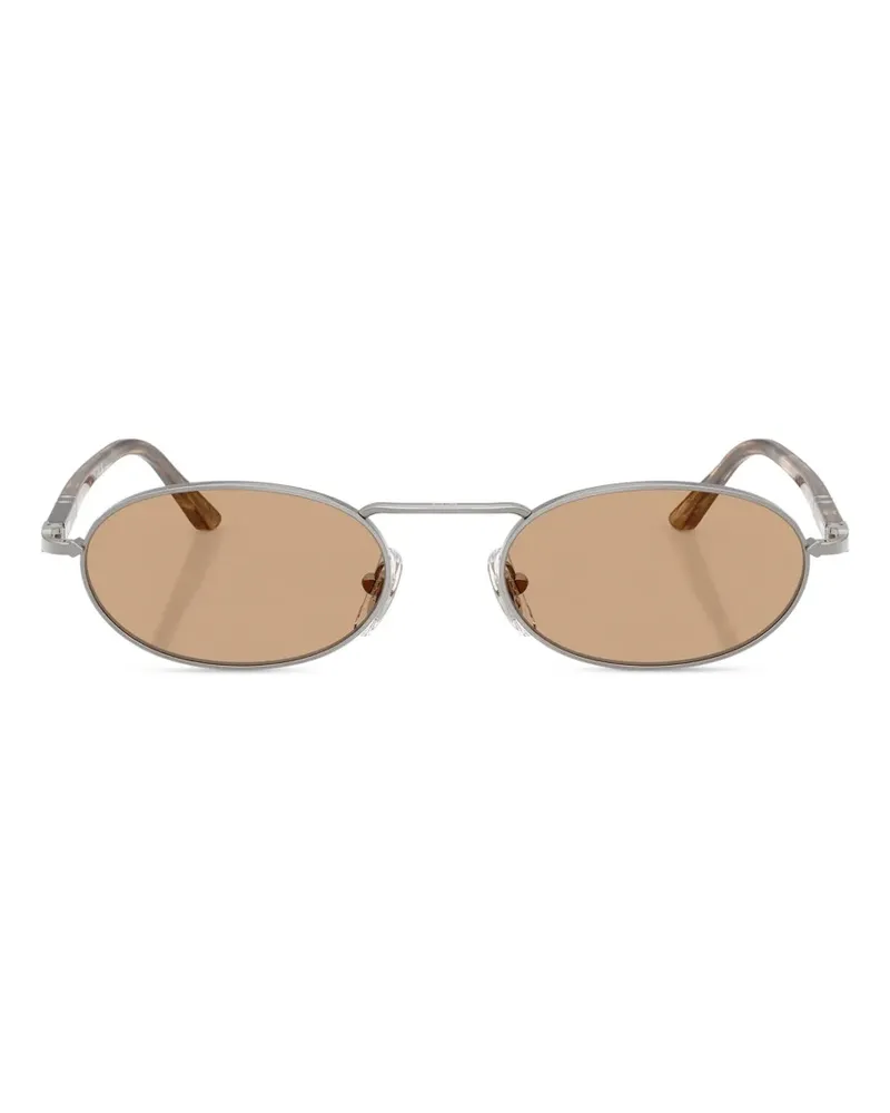 Persol Sonnenbrille mit ovalem Gestell - Silber Silber