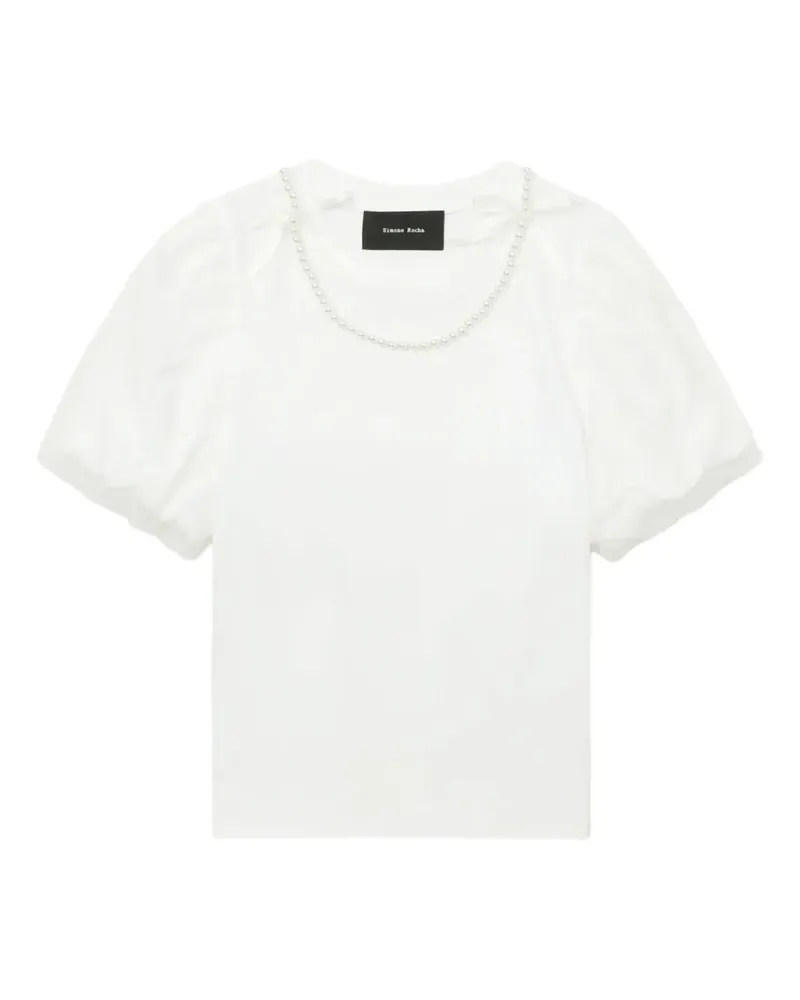 Simone Rocha crew-neck T-shirt - Weiß Weiß
