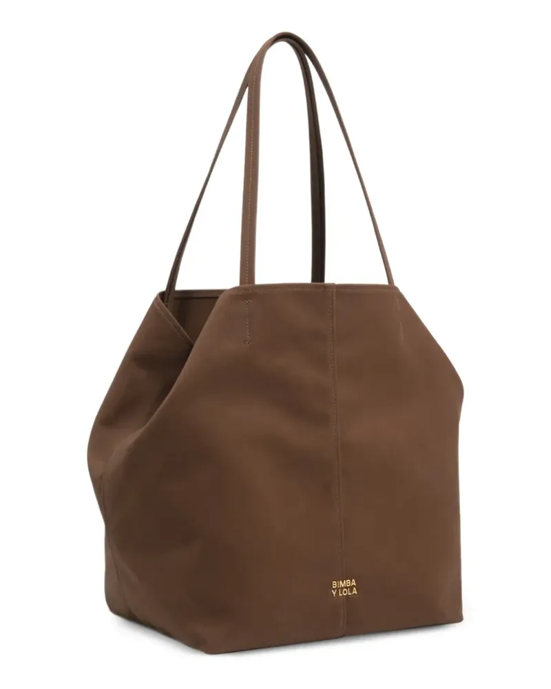 BIMBA Y LOLA Maxi-Tote Bag aus Baumwolle - Braun Braun