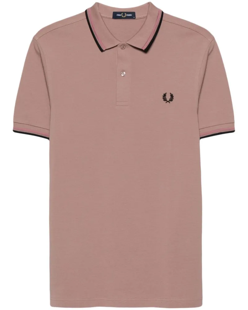 Fred Perry Poloshirt mit Logo-Stickerei - Rosa Rosa