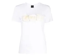 T-Shirt mit Blumenapplikation