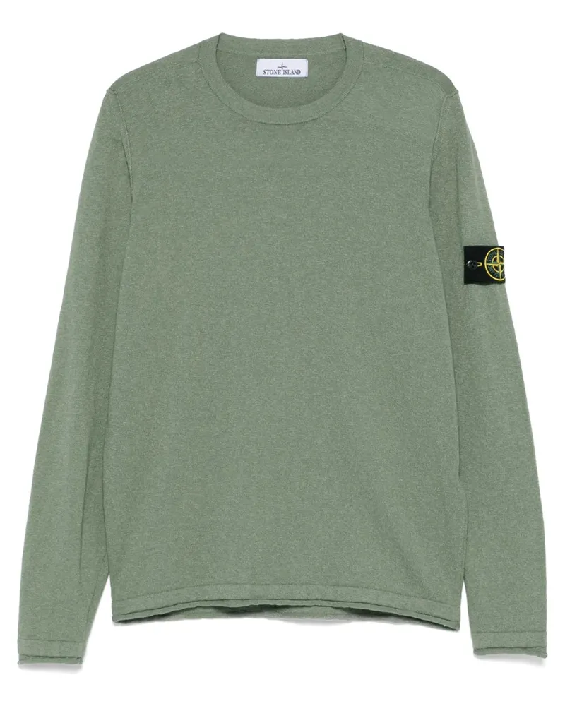 Stone Island Pullover mit Kompass-Patch - Grün Grün