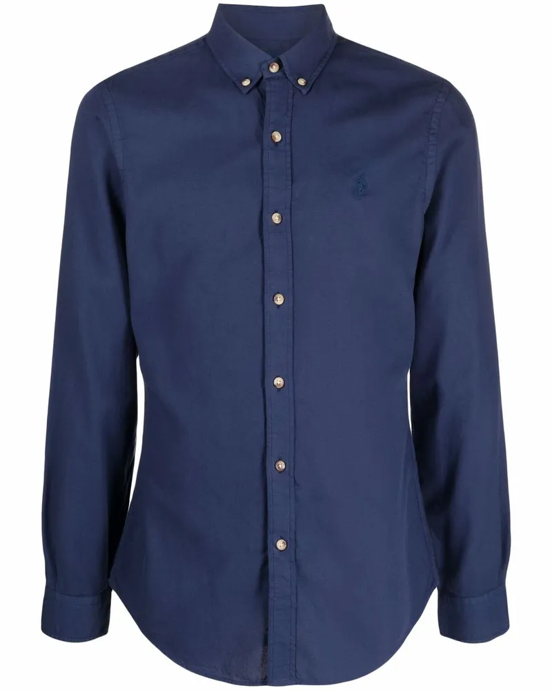 Ralph Lauren Klassisches Button-down-Hemd - Blau Blau