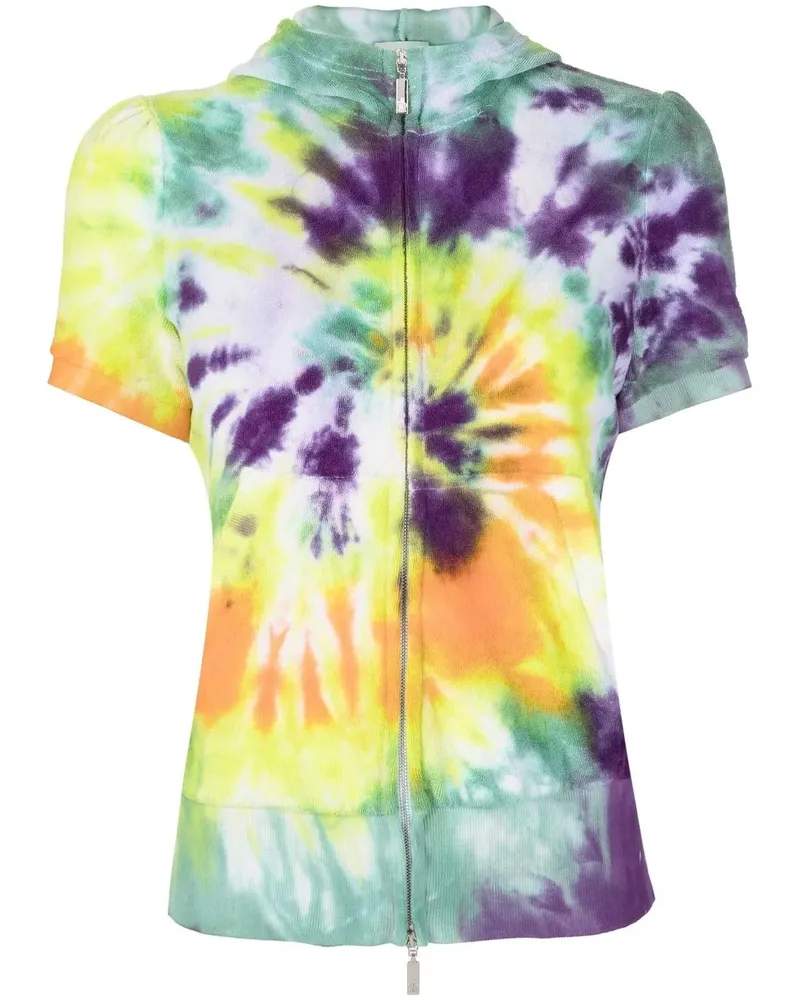 Stain Shade Kurzärmeliger Hoodie - Mehrfarbig Mehrfarbig
