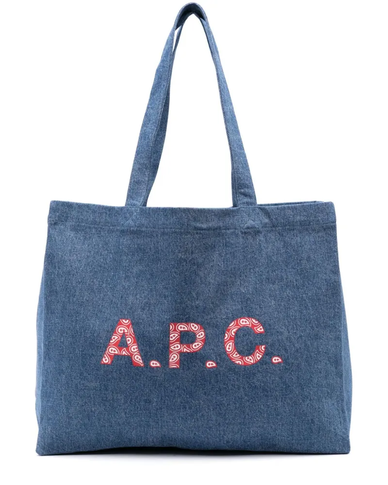 A.P.C. Diane Shopper im Jeans-Look - Blau Blau