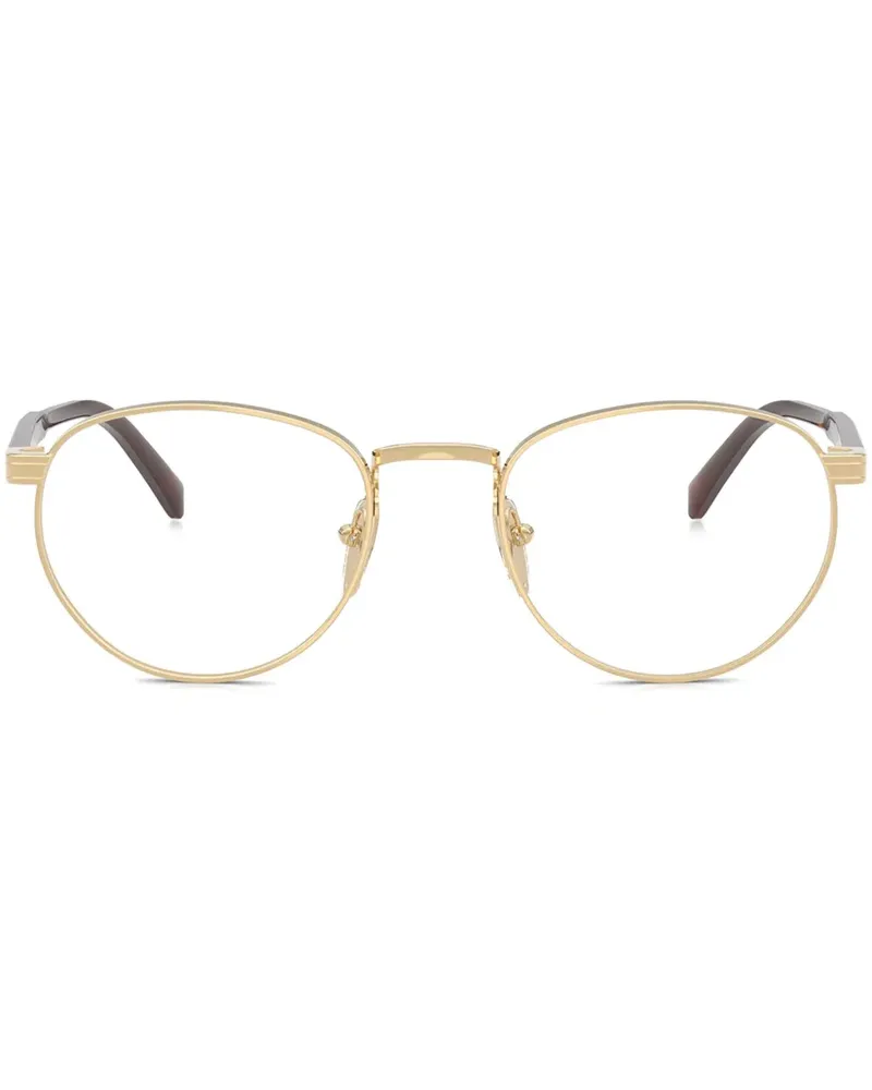 Prada Brille mit rundem Gestell - Gold Gold