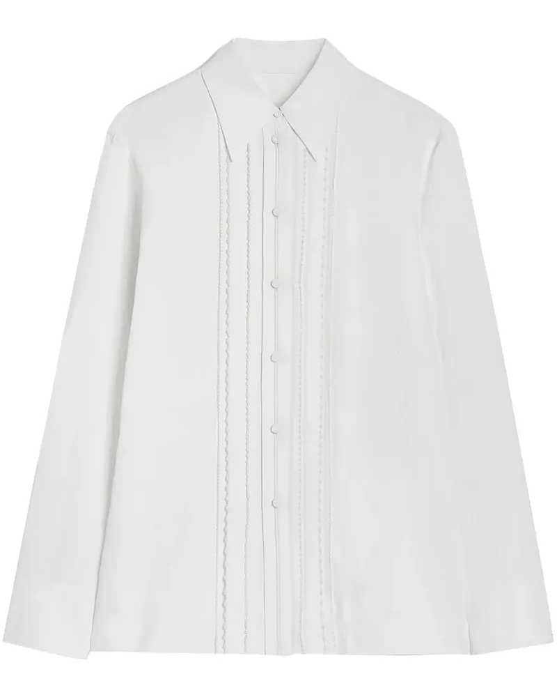 Jil Sander Hemd mit Falten - Weiß Weiß