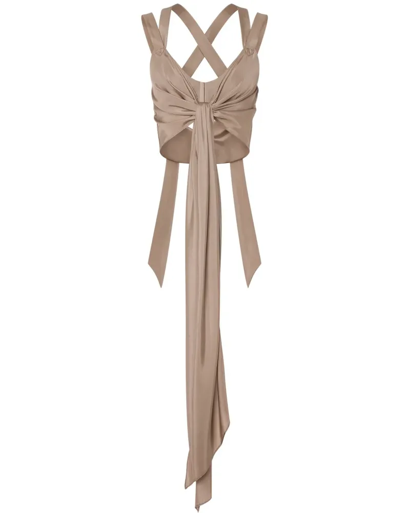 Alberta Ferretti Trägershirt aus Seide - Nude Nude