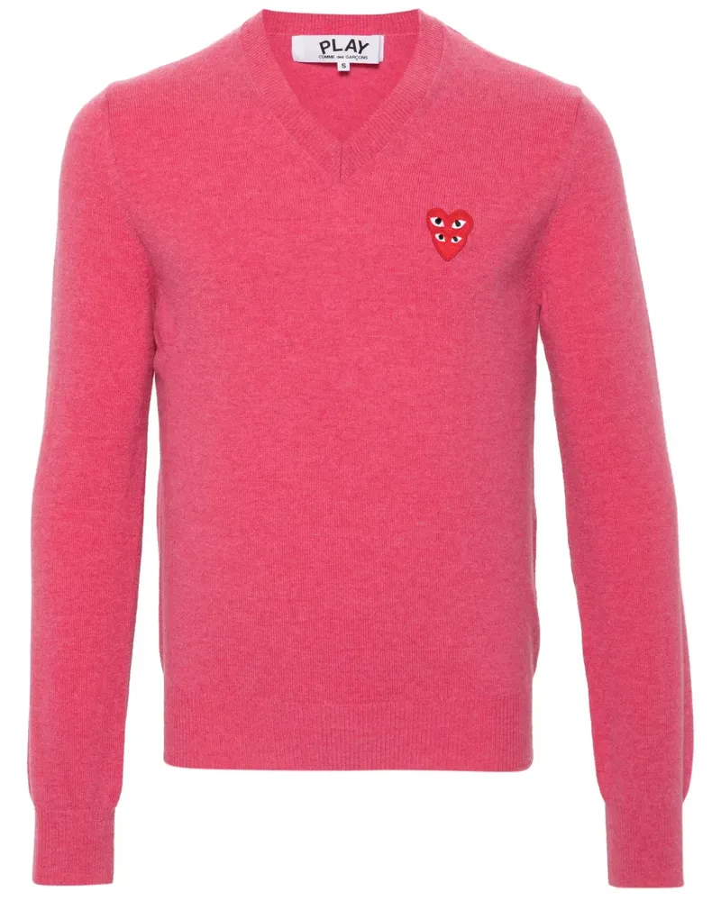 Comme des Garçons Pullover mit V-Ausschnitt - Rosa Rosa