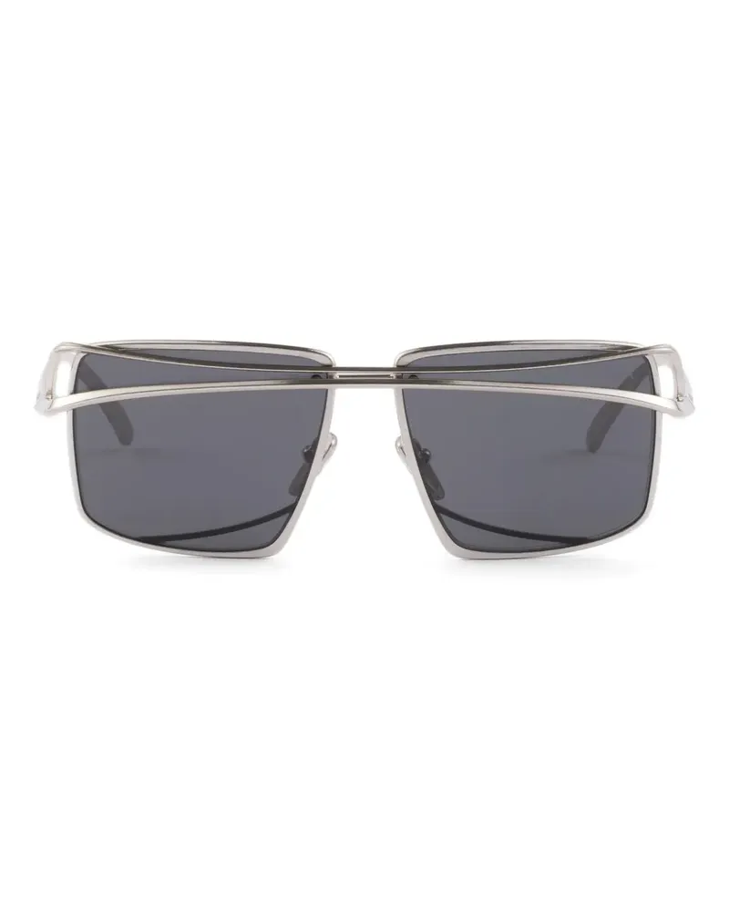 Prada Eckige Sonnenbrille mit Doppelsteg - Grau Grau