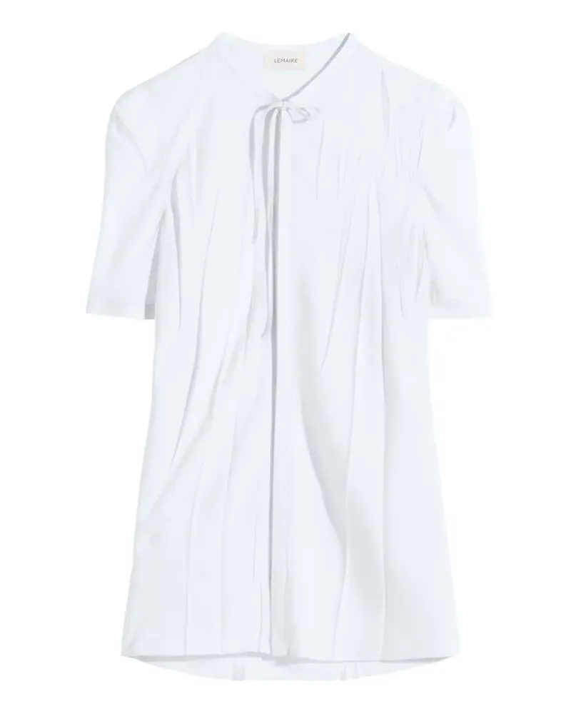 Christophe Lemaire Bluse in Knitteroptik - Weiß Weiß