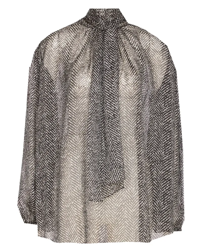 Dolce & Gabbana Bluse mit Zickzackmuster - Schwarz Schwarz