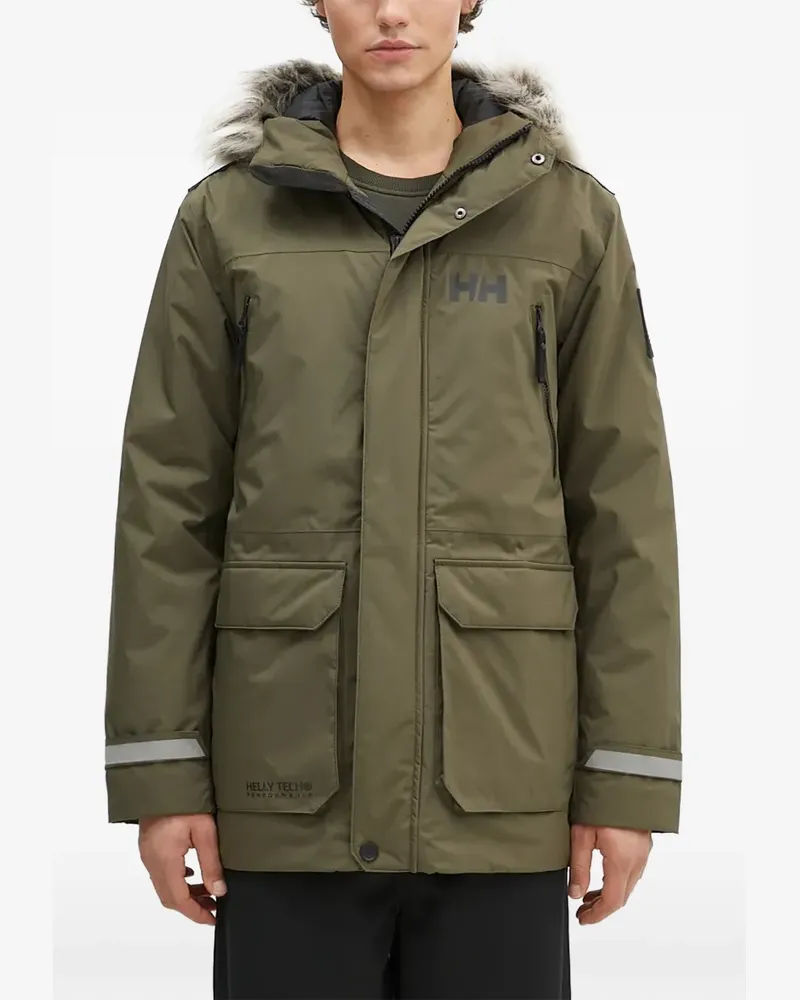 Helly Hansen trimmed hooded parka - Grün Grün