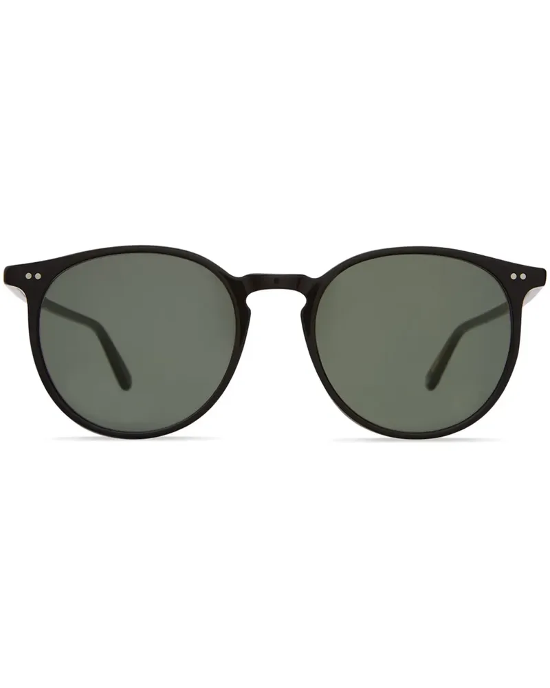 Garrett Leight Morningside Sonnenbrille mit rundem Gestell - Schwarz Schwarz