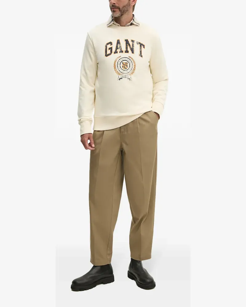 Gant Sweatshirt mit Logo-Verzierung - Nude Nude