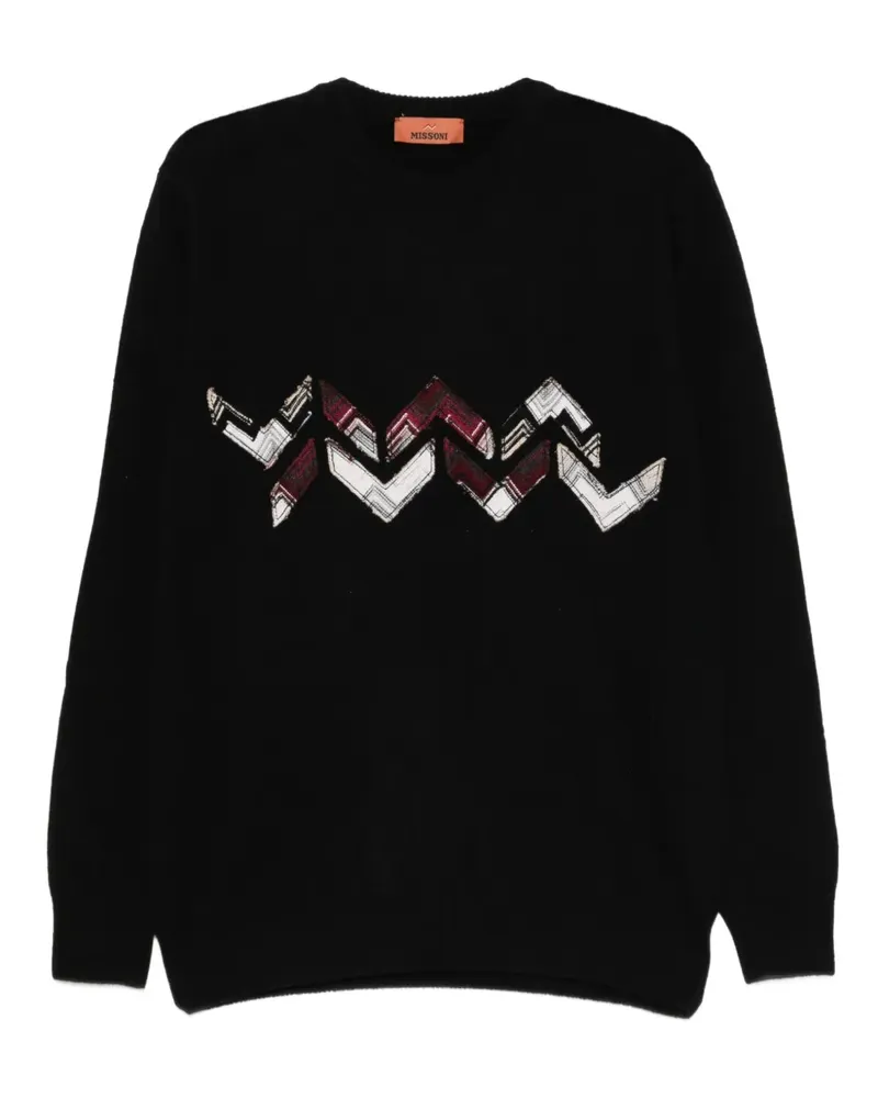 Missoni Pullover mit Zickzackdetail - Schwarz Schwarz