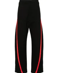 Alexander McQueen Halbhohe Jogginghose mit Streifen Schwarz