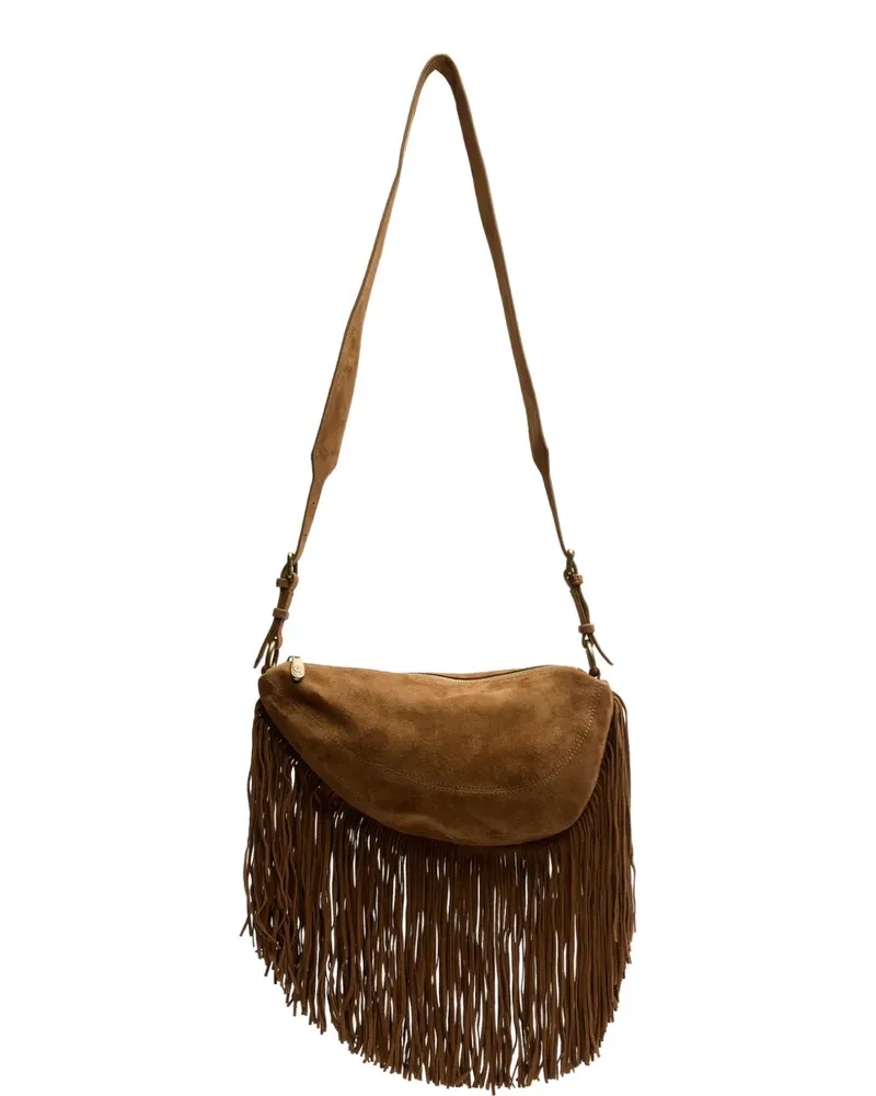 ash Astrid Tote Bag mit Fransen - Braun Braun