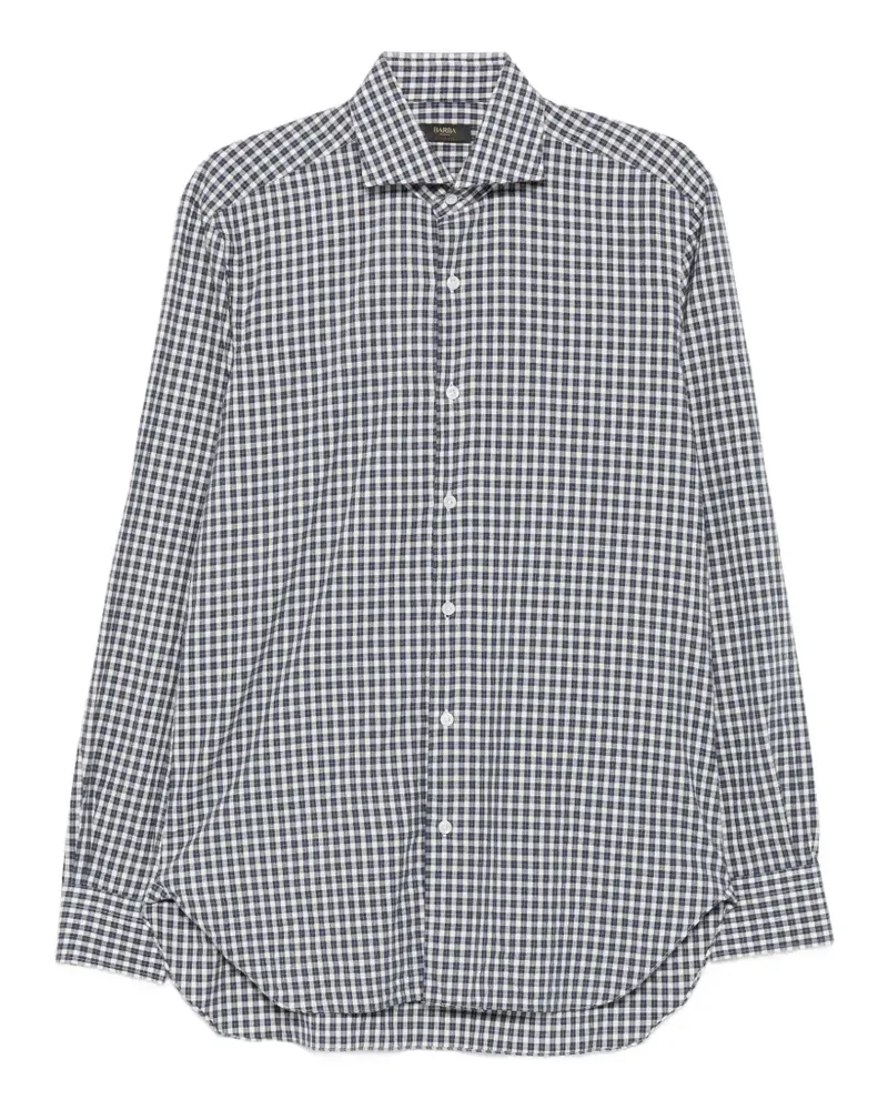 BARBA Hemd mit Vichy-Karomuster - Blau Blau