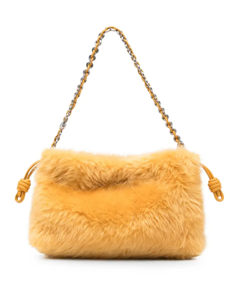 Loewe Flamenco shearling shoulder bag - Gelb Gelb