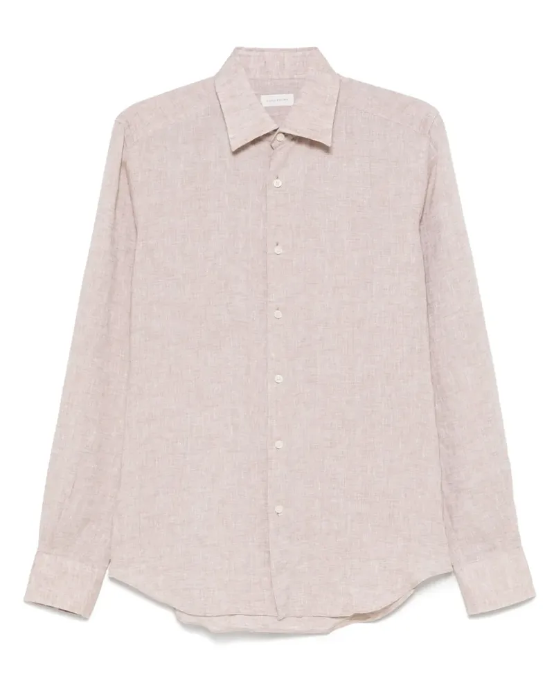 Glanshirt Hemd aus Leinen - Nude Nude