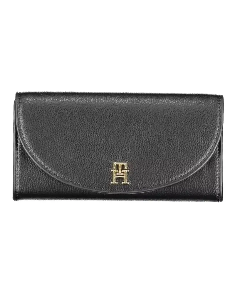 Tommy Hilfiger Julia HalfMoon pebbled wallet - Schwarz Schwarz