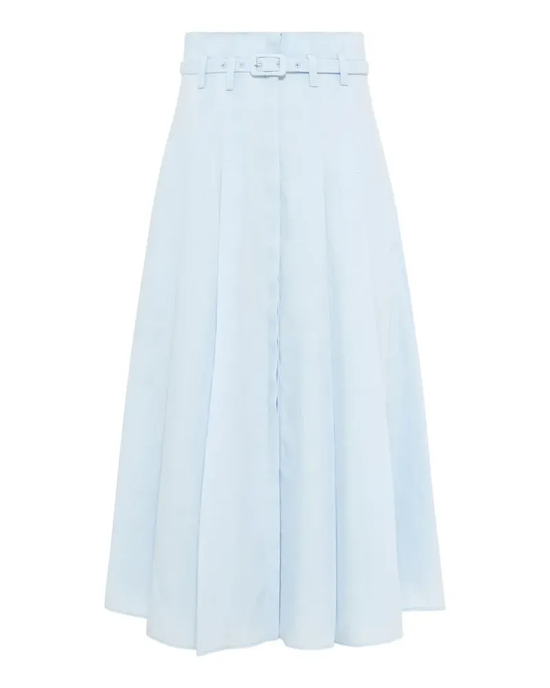 Gabriela Hearst Dugald belted pleated maxi skirt - Blau Blau