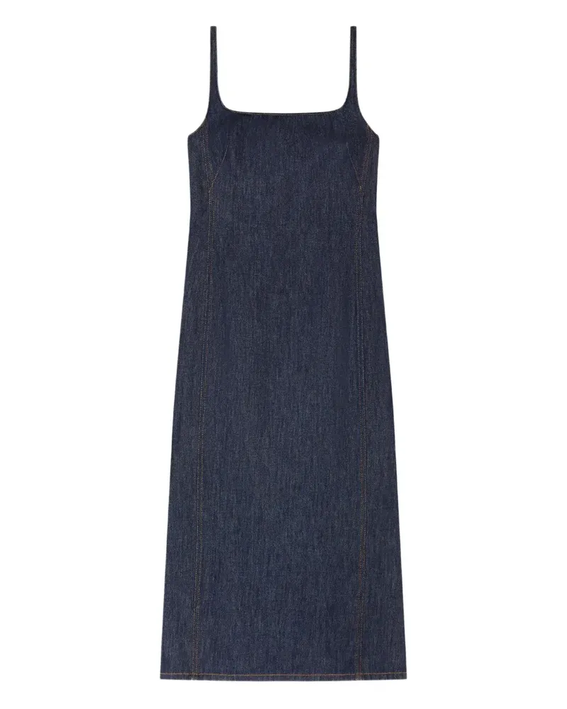 Dries van Noten Mittellanges Jeanskleid mit eckigem Ausschnitt - Blau Blau