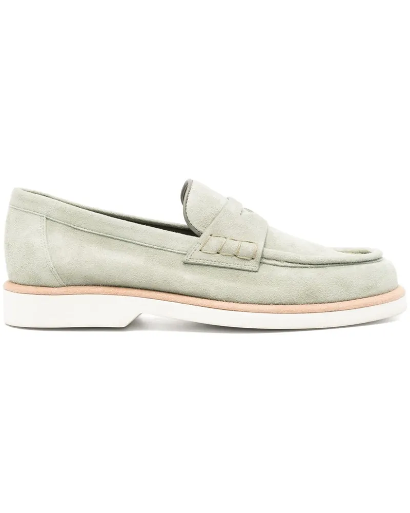 Santoni Loafer aus Wildleder - Grün Grün